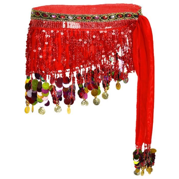 Iiniim Femme Fille Jupe Danseuse Orientale Ventre Sequin Costume Danse  Orientale Danse du Ventre Samba Tango Soirée Paillettes Rouge - Cdiscount  Prêt-à-Porter