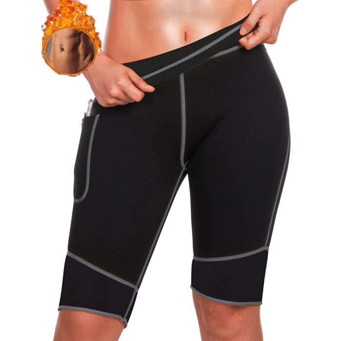 DEMEUBLE Short De Sudation pour Femmes Minceur Legging N&eacute;opr&egrave;ne Sauna Pantalons Amincissant pour Sport Fitness Panty 