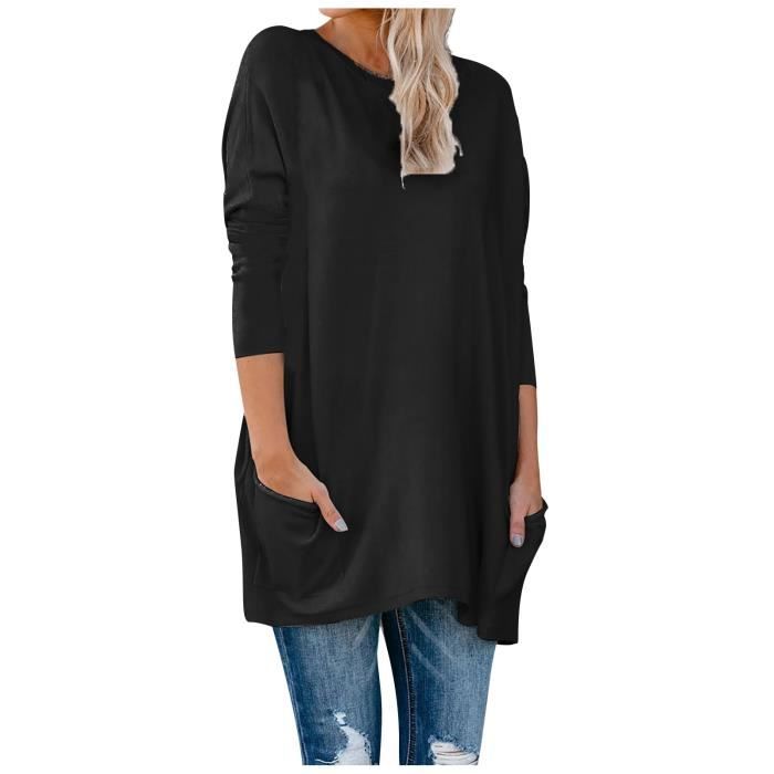 Imily Bela Robe pull pour femme - Manches longues - Col rond - Automne - Hiver - Élégante - Coupe ajustée - Chaud - Robe d'hiver tendance - Robe midi décontractée, Vert armée., M