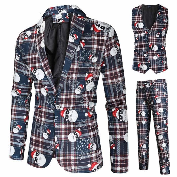 Sasaquoy Ensemble De Vetements Costume De Noël Pour Homme À Différentes  Impressions Comprend Un Gilet Pantalon Veste Multicolore Multicolor -  Cdiscount Prêt-À-Porter