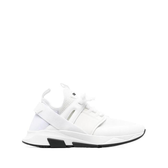 Baskets TOM FORD Pour Hommes En Cuir Noir - Modèle TF 10 Bout Rond, Occasion Avec Défauts Mineurs