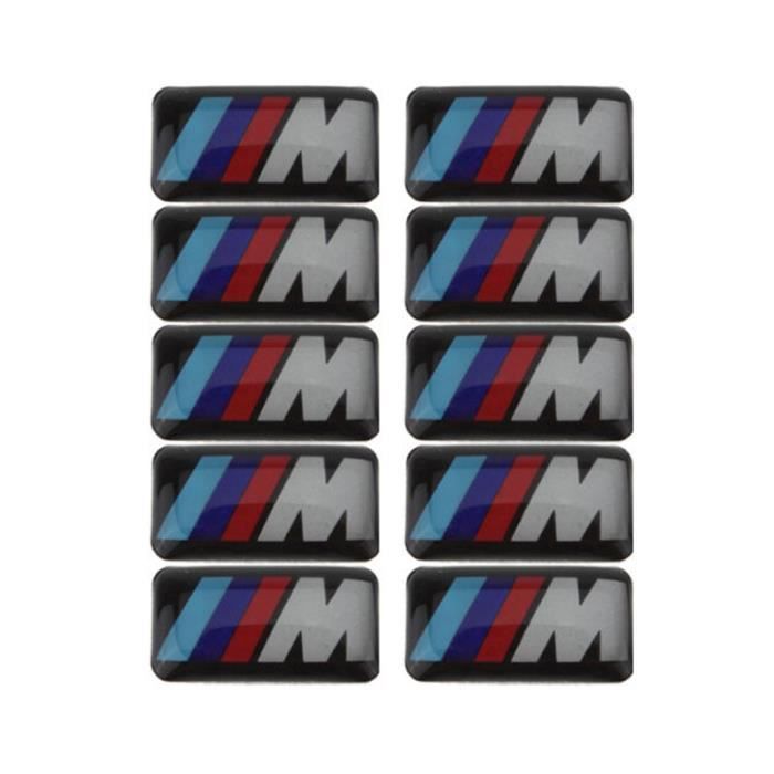 X10 Logo M tech BMW Sticker 3D Emblème Insigne Autocollant 19X11mm Jantes Volant