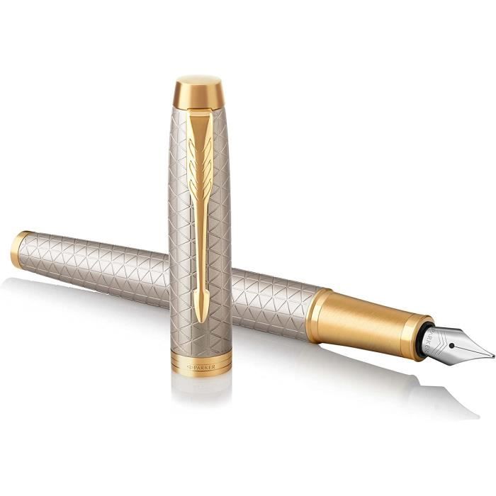 Stylo Plume Parker IM Premium - Couleur Marron Métallisé, Référence K234, Comme Neuf