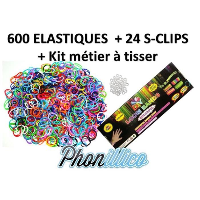élastique Pour Bracelet Élastiques Rainbow Loom - 300 Pièces - Argent Métal Toys R Us