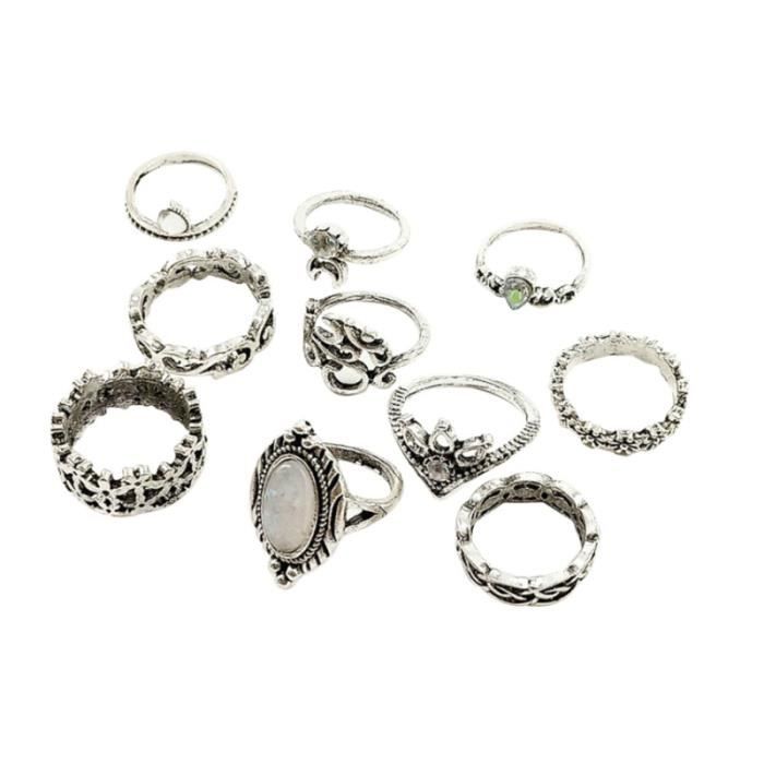 Lot De 10 Bagues D'orteil Réglables Dorées - Formes étoile Et Cœur Pour Femme Et Fille | Bijoux D'été, Plage, Occasions Festives - 7