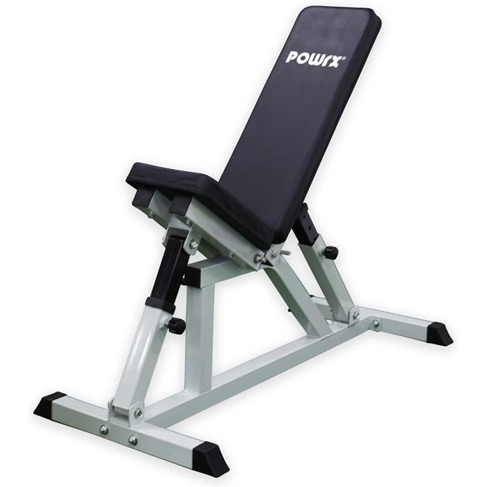 Banc de musculation réglable avec pieds antidérapants I Banc plat Banc incliné