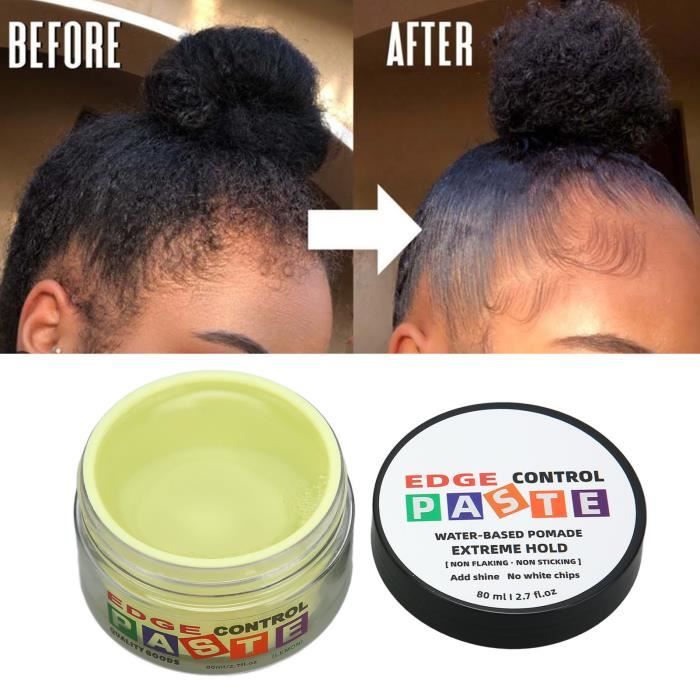 PwshymiCheveux Bord Cire Hair Edge Wax Strong Hold Home Men Wome Edge Cire coiffante lissante