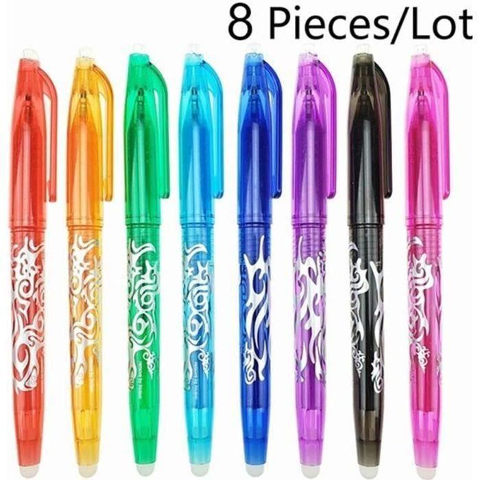 Mitening Stylos Effaçables, 12PCS Stylos à Bille Roulante Effaçables de