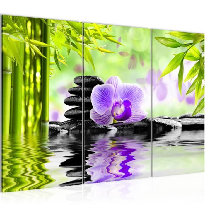 Runa Art Wall Mural Living Room Orchid Flowers Green Grey