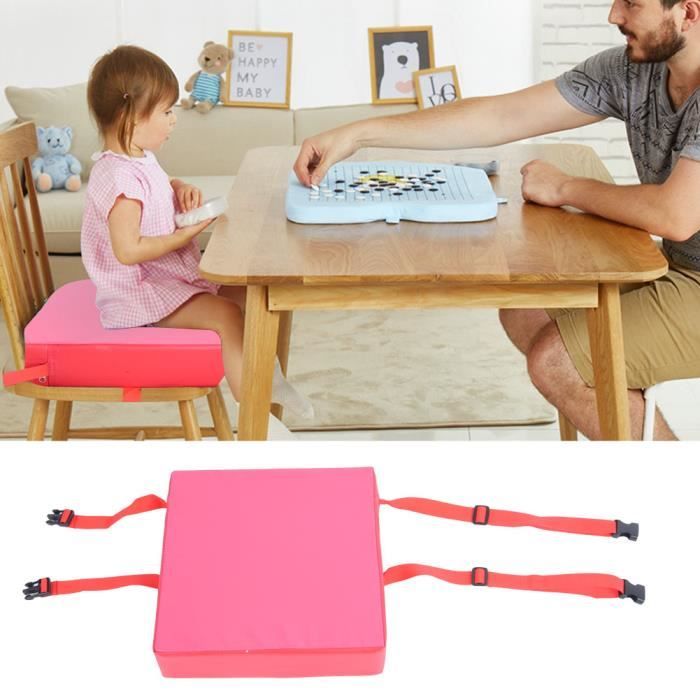 Rehausseur De Chaise Enfant Portable - Motif Dessin Animé - Sangles De Sécurité - Antidérapant - 32x32 Cm