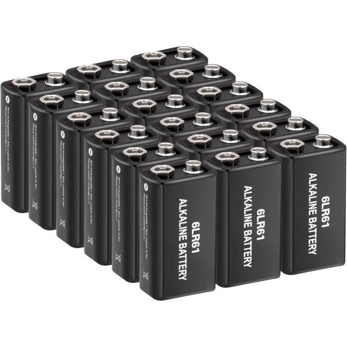 Piles Alcalines 9V, Lot De 18 Block Alkaline Batteries 6Lr61 Longue — free download