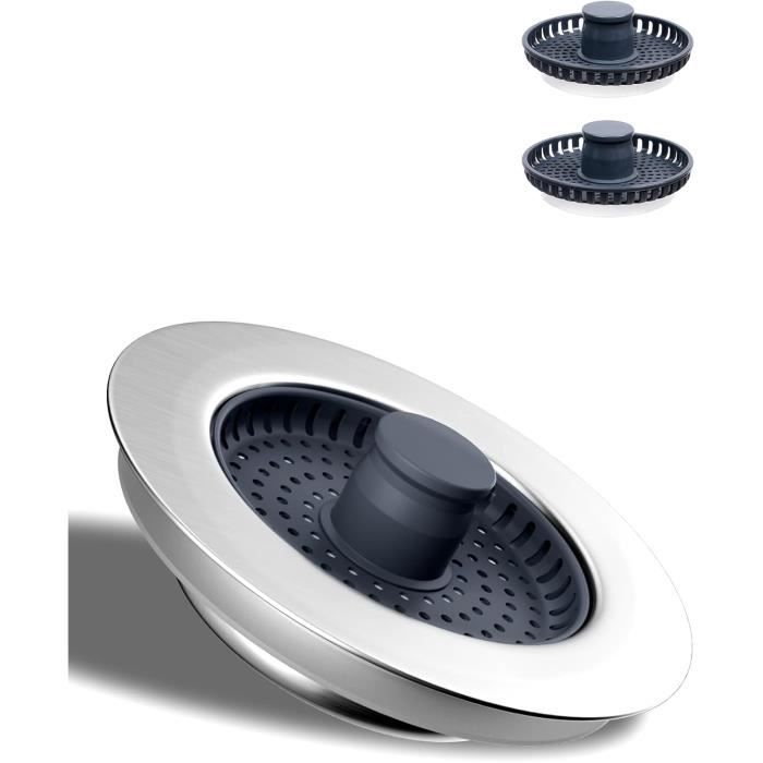 2 Filtres Évier Cuisine Acier Inoxydable - Ø7.8 Cm - Anti-Rouille - Pour Éviter Les Bouchons