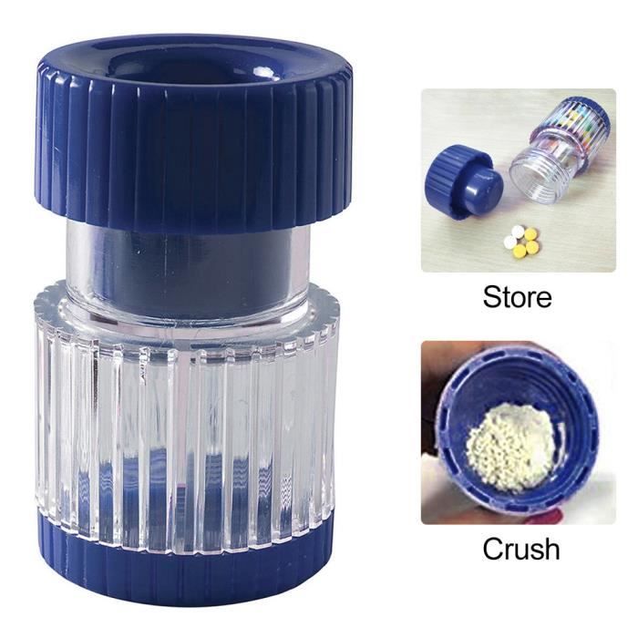 DAZZLEEX Étui De Rangement Aluminium Avec Broyeur - Portable 70ml Bleu Pour Camping Et Randonnée