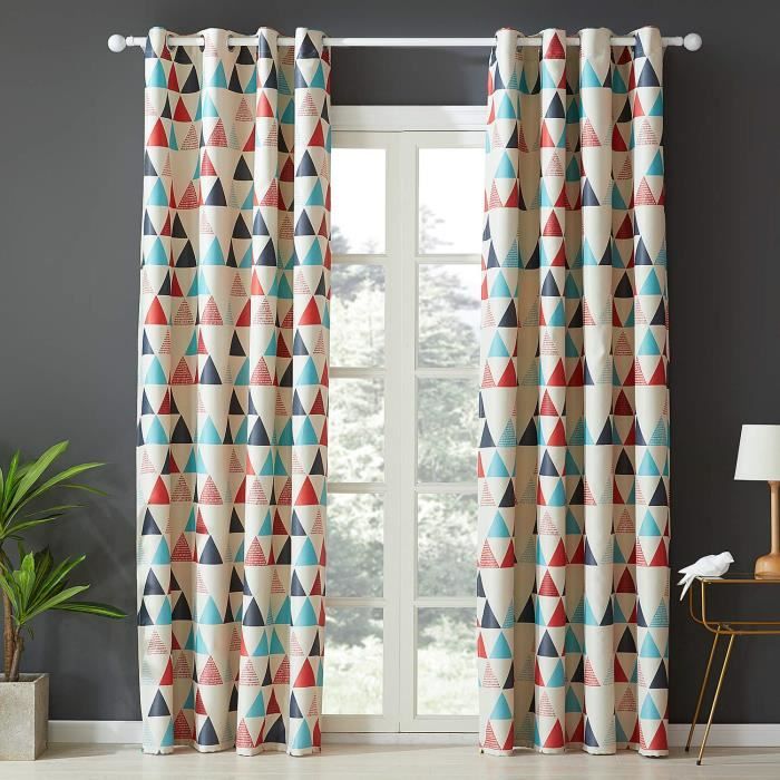 Decoration De La Maison Decoration De Fenetres Deconovo Lot De 2 Rideaux Occultants Thermique Rideaux Motif Point Argente A Oeillet Pour Chambre Bebe 117x138cm Bleu Marine Genesis Gs Com