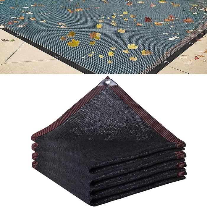 Bâche De Protection Maille Pour Piscine Creusée 4x9 M - Anti-feuilles, Pour L'hiver, Fixation Par Corde
