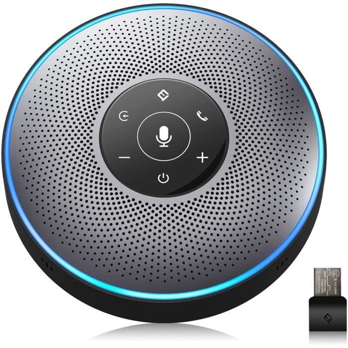 Haut-Parleur Conférence Bluetooth Nuroum A05B - Micro USB Anti-Bruit Pour Zoom/Teams