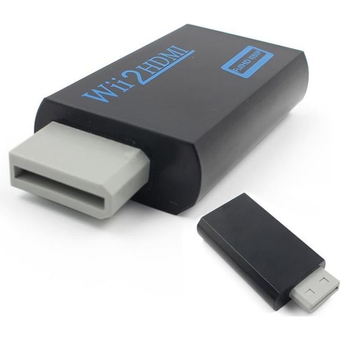 Cable HDMI + convertisseur adaptateur HDMI full DH 1080 pour Nintendo Wii  Wii U
