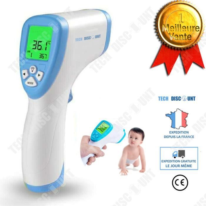 #N/D Thermomètre infrarouge portable sans contact Haute précision Mesure la température du corps 