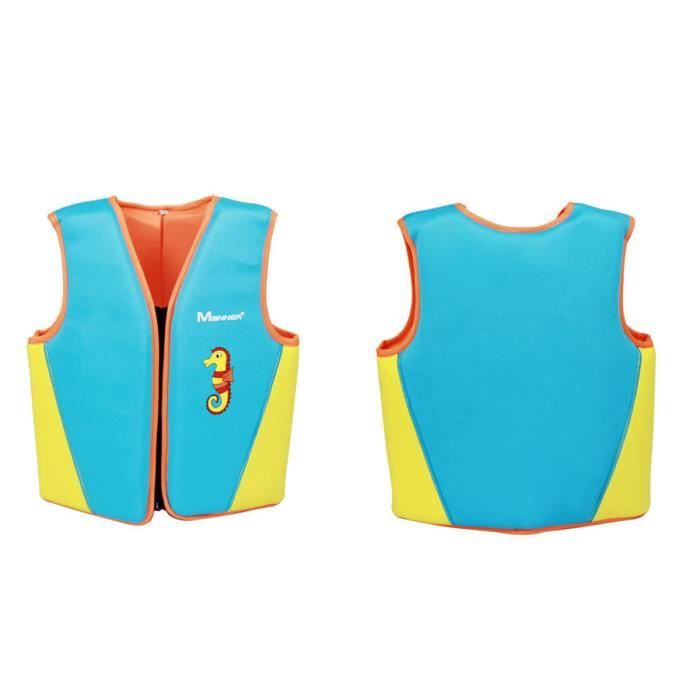 Tempsa Gilet De Sauvetage Pour Enfant 1 10ans Neoprene Gilet De Ski Nautique Coc Uscg Certification Bleu L Cdiscount