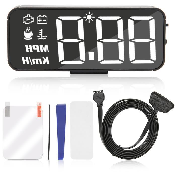 Jauge Température Huile/eau Moto - Affichage LCD 4 En 1 (température, Voltage, Temps) - Plage 0-120°C - Rétroéclairage Bleu - Filetage M14x1.5