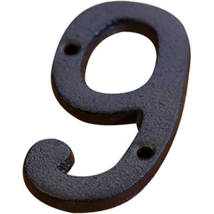 Chiffres Et Lettres De Maison En Fonte Vintage – Numéro D'Adresse 7,5 Cm Avec Vis – Résistant Aux Intempéries