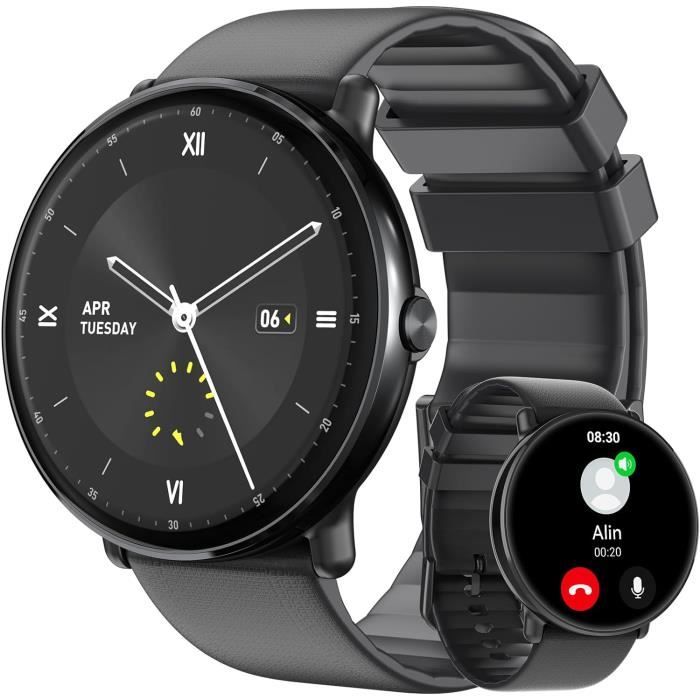 Montre Connectée Homme EF5 - Écran AMOLED 1.43", 120+ Sports, Appels Bluetooth, Autonomie 30j, IP68 - Bracelet Silicone & Cuir - 3