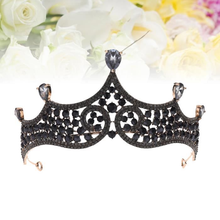 Couronne Princesse Diadème Femme – Style Baroque Rétro, Cristal Acrylique Scintillant, Alliage, Pour Mariages, Fêtes, Carnavals