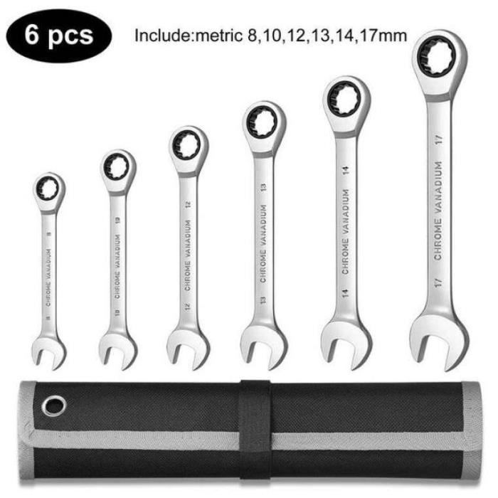 Ensemble de Tools Coffret de Douille, Clés Plates à Cliquet Jeu de Clés