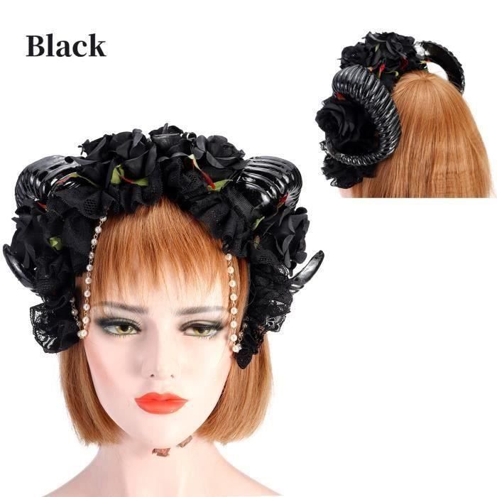 Garneck Serre-tête En Corne De Mouton Adorable Accessoire D'Halloween