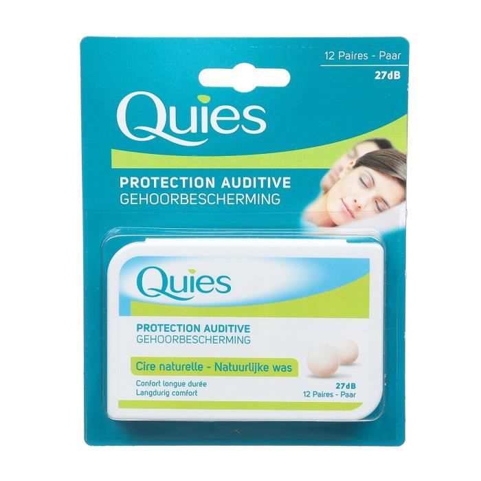 QUIES Boule Protection Auditive - Cire Naturelle - Boîte de 12 paires -  Cdiscount Au quotidien