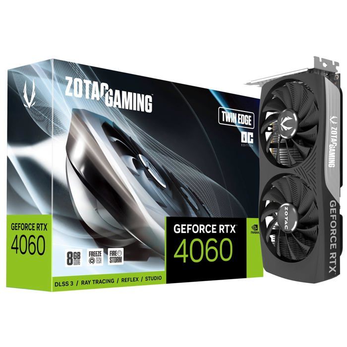 Carte Graphique - ZOTAC - GeForce RTX 4060 - 8 Go - GDDR6 - 128 bits