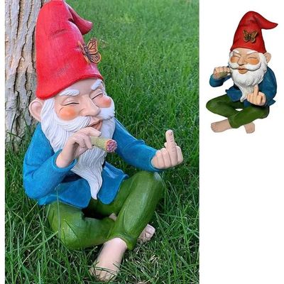 Nain De Jardin Doigt D'honneur RZXBB - Déco Extérieure Drôle Pour Terrasse Ou Balcon