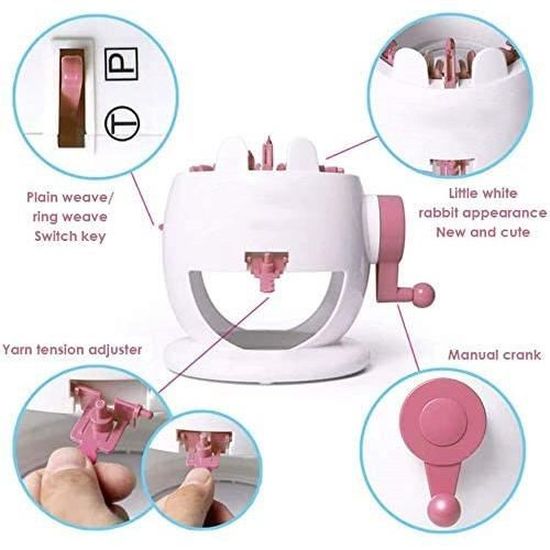 Machine à Tricoter, 22 Aiguilles Machine à Tisser Manuelle Automatique Kit De M Tier Tisser Pour Enfants