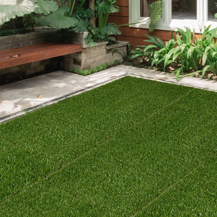 Panneau Herbe Synthétique 30x30 Cm – Mur Végétal Artificiel Pour Jardin, Terrasse, Intérieur – Décoration Naturelle Facile