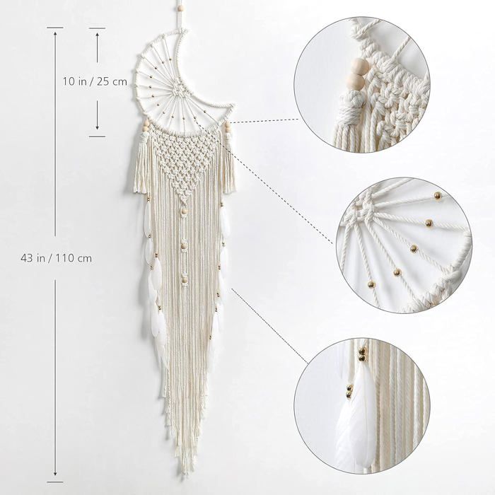 Coeur en Macramé | Maison de l'attrape-rêve