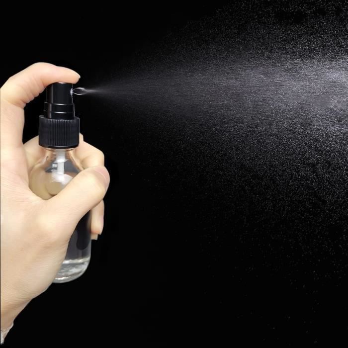 Flacon Spray Verre Vide Transparent de 60 ml,Petit Flacon Vaporisateur de  Voyage Réutilisable et Rechargeable pour Huiles Essentielles/Cosmétique  avec