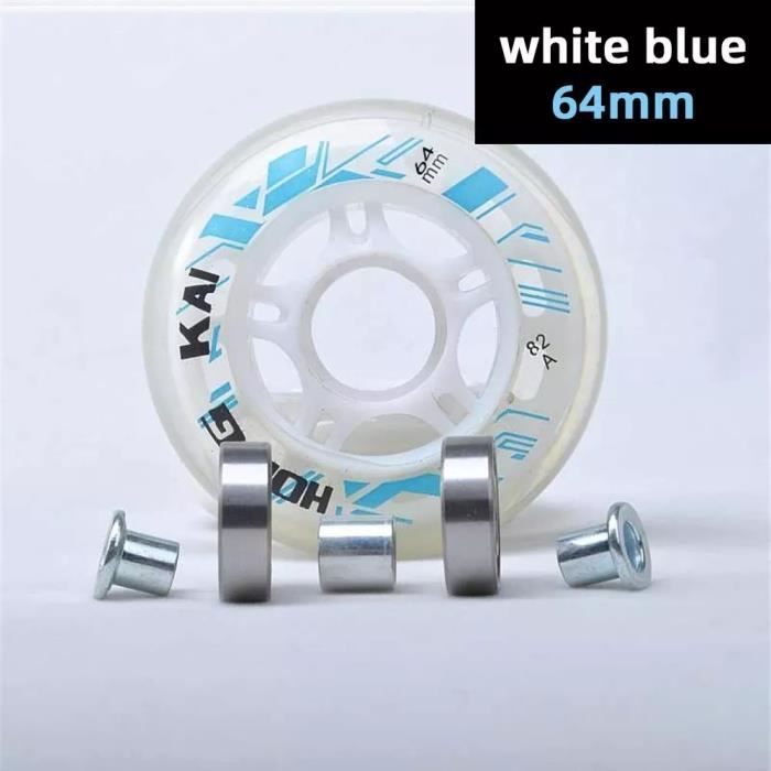 Lot de 8 roues de patins à roulettes avec roulements 85A 72 mm/76 mm pour intérieur et extérieur, roues de bagages, roues de patins à roulettes, sans roulements, 72 mm