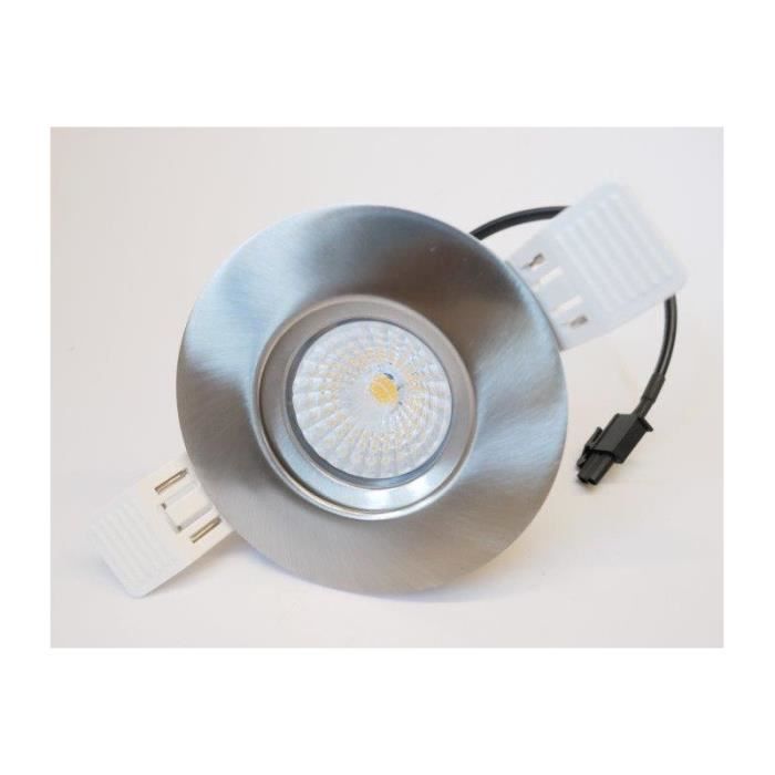 Plafonnier LED encastrable GU10 5W fixe aluminium dimmable 4100K