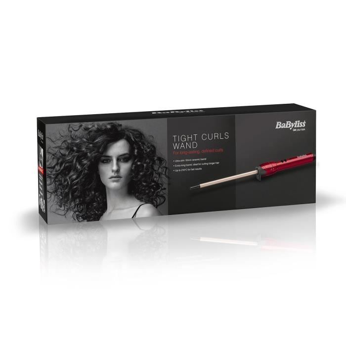 Babyliss 2385U Rouge En C ramique Baril Ultra Mince Boucles