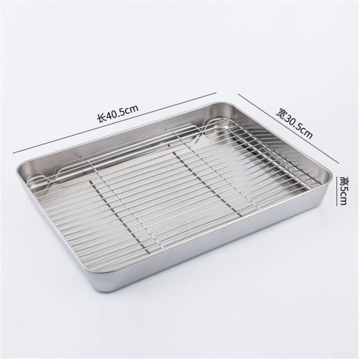 YOUNTHYE Lot de 2 plaques de four avec grille [2 feuilles 2 grilles