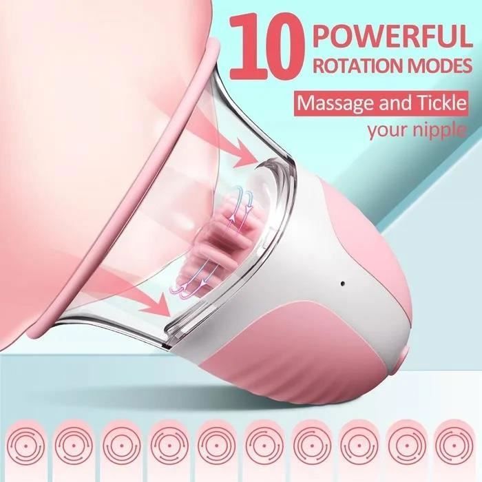 vibromasseur pour seins Aspirateur de tétons - Pompe de poitrine - Stimulateur de mamelons -  Vibrateur pour femmes - Gros mamelons rigides
