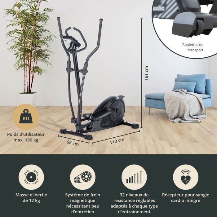 Skandika Adrett V lo elliptique Crosstrainer Bluetooth Appli