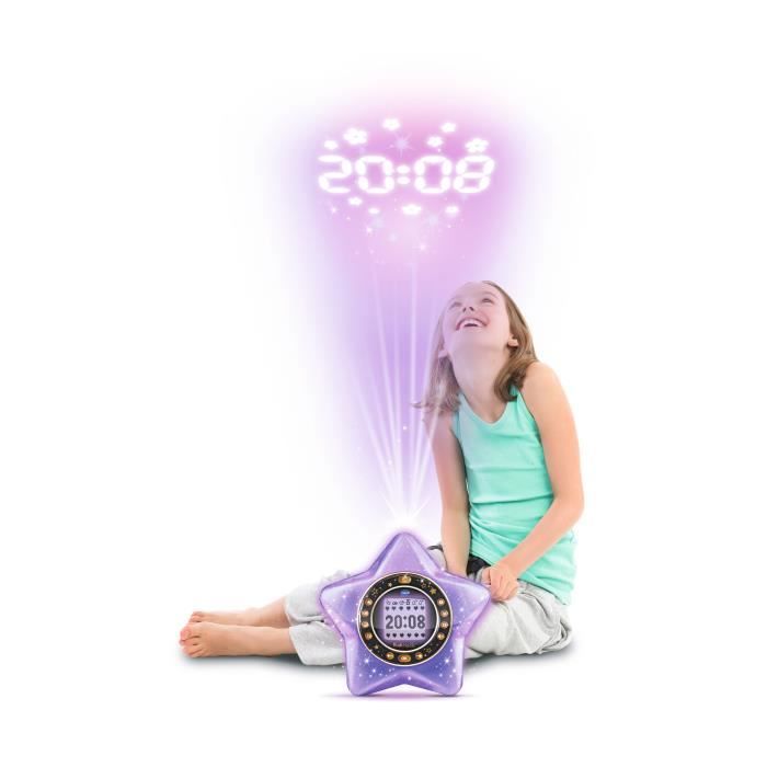 Réveil KidiMagic StarLight VTECH - Lumière d'ambiance rose - Pour enfant à  partir de 6 ans - Cdiscount Jeux - Jouets