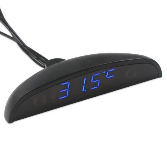 HORLOGE - PENDULE Horloge Voiture Thermomètre Voiture 2 en 1 LED
