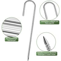 Lot De 10 Ancres à Piquet Moose Supply - Acier Robuste Double Tête 30 Pouces Pour Tente