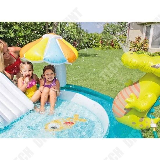 INTEX Piscine gonflable enfant / bébé pataugeoire Carree 85 x 85 x 23 cm  (couleur aléatoire) - Cdiscount Jeux - Jouets