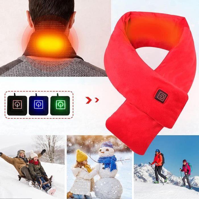 Écharpes écharpe chauffante améliorée avec fonction de Massage châle de  chaleur USB électrique chaud cou enveloppement chauffant femmes gants 2023