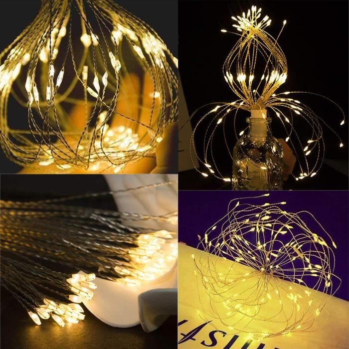 Guirlande Lumineuse LED Noël 4x120 LED (480 Au Total) - Effet Feux D'artifice, USB, Télécommande
