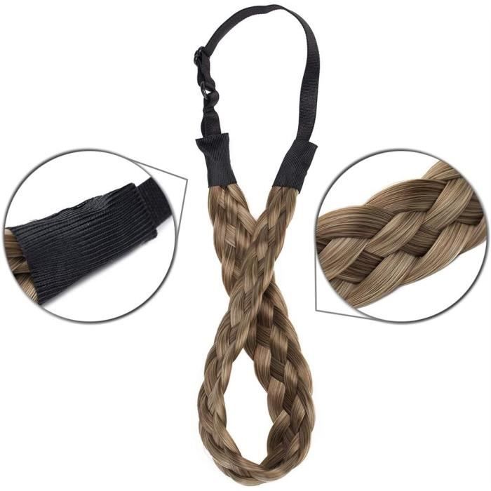 Bandeau élastique pour queue de cheval en nylon tressé pour la salle de sport et les sports nautiques