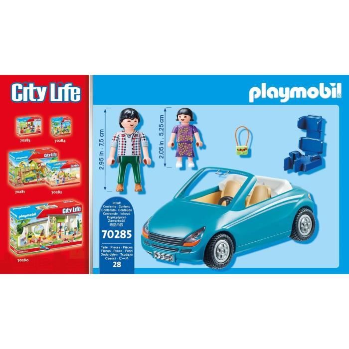 Playmobil Famille Avec Voiture 70285 Multicolore